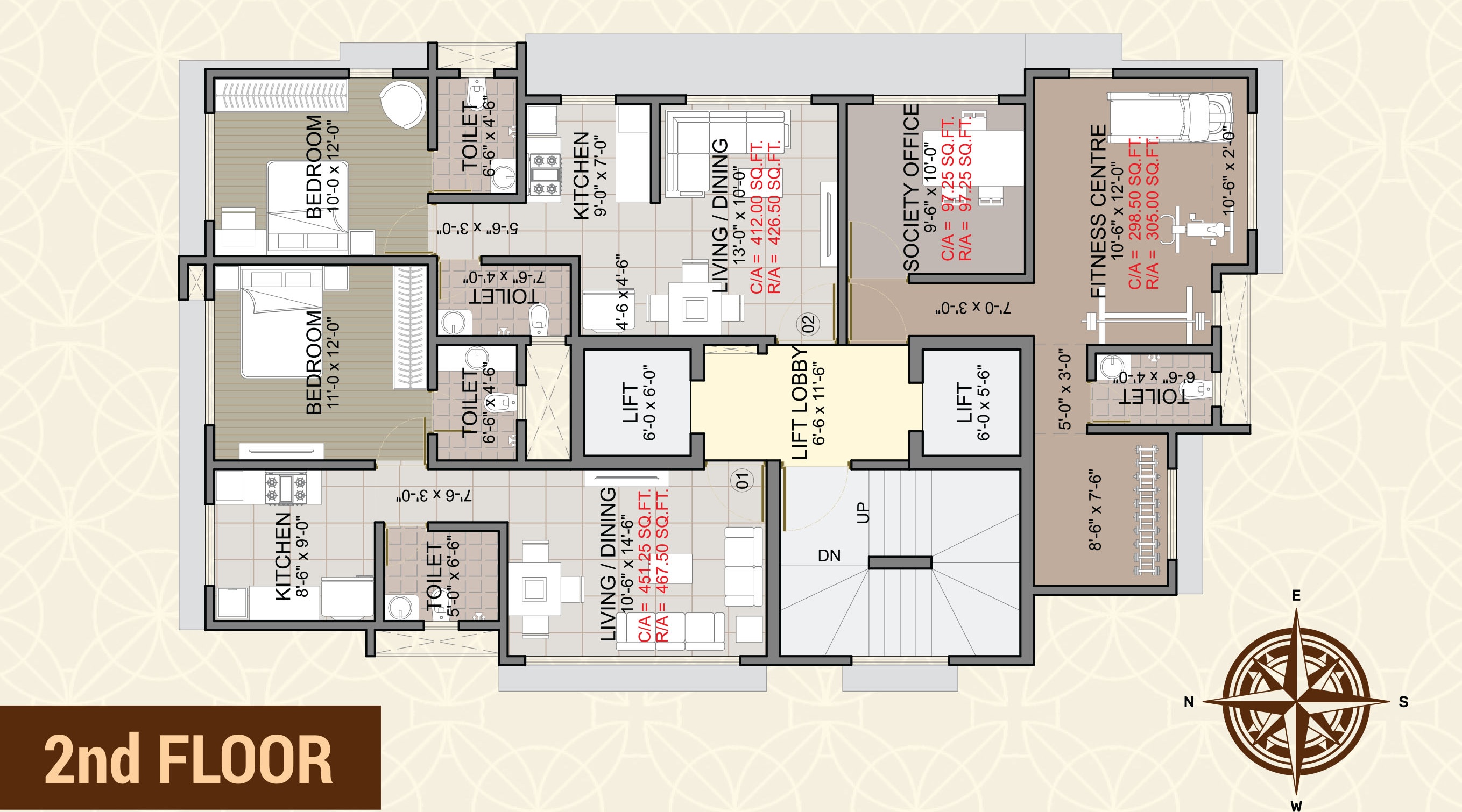 1 BHK Floor Plan